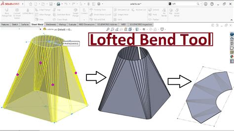 convert cone to sheet metal solidworks|SolidWorks sheet metal lofted bend.